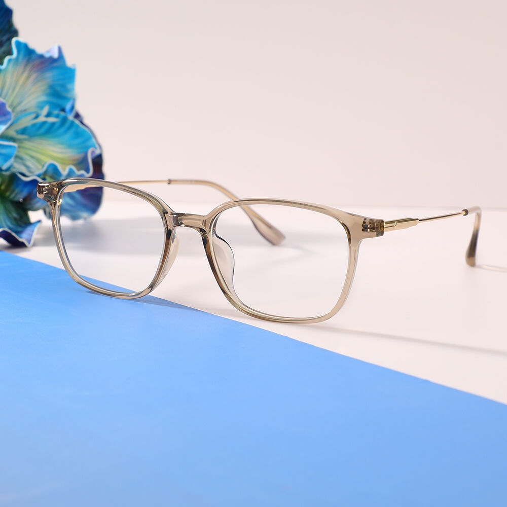 Dick Rechteckig Braun Brille