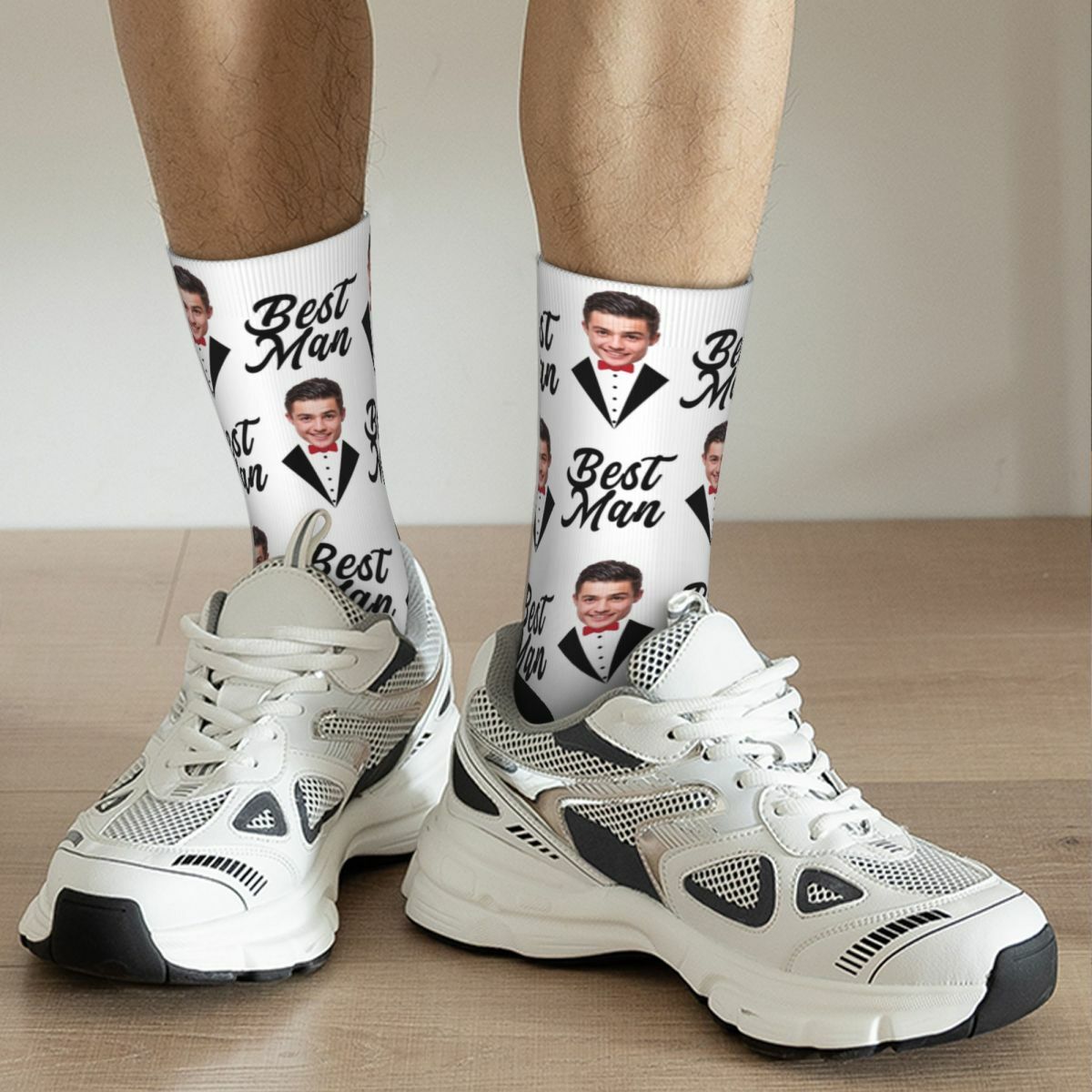 "Best Man" Personalized Face Socks Are the Best Gift for Him