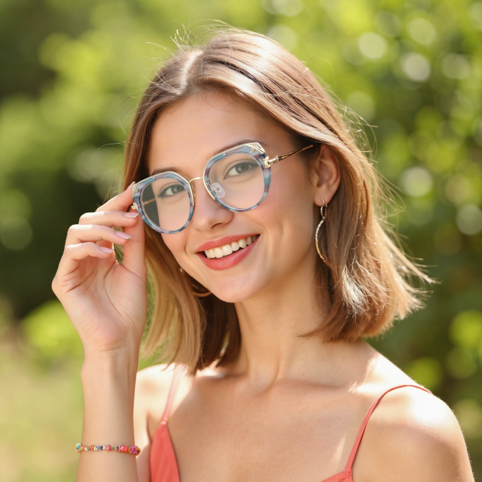 Lunettes de Vue Bretton Cat Eye Bleu