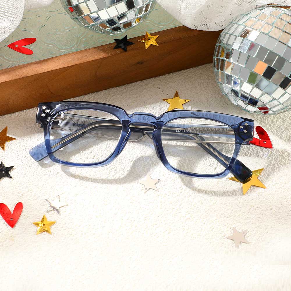 Occhiali da Vista Rusk Quadrato Blu 