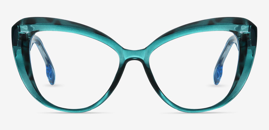 Rockefelle Grüne Cat Eye Brille