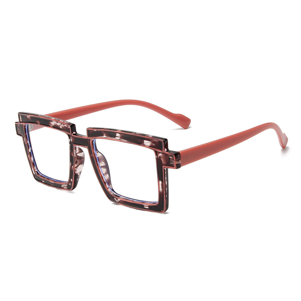Flossie Quadratische Braune Brille