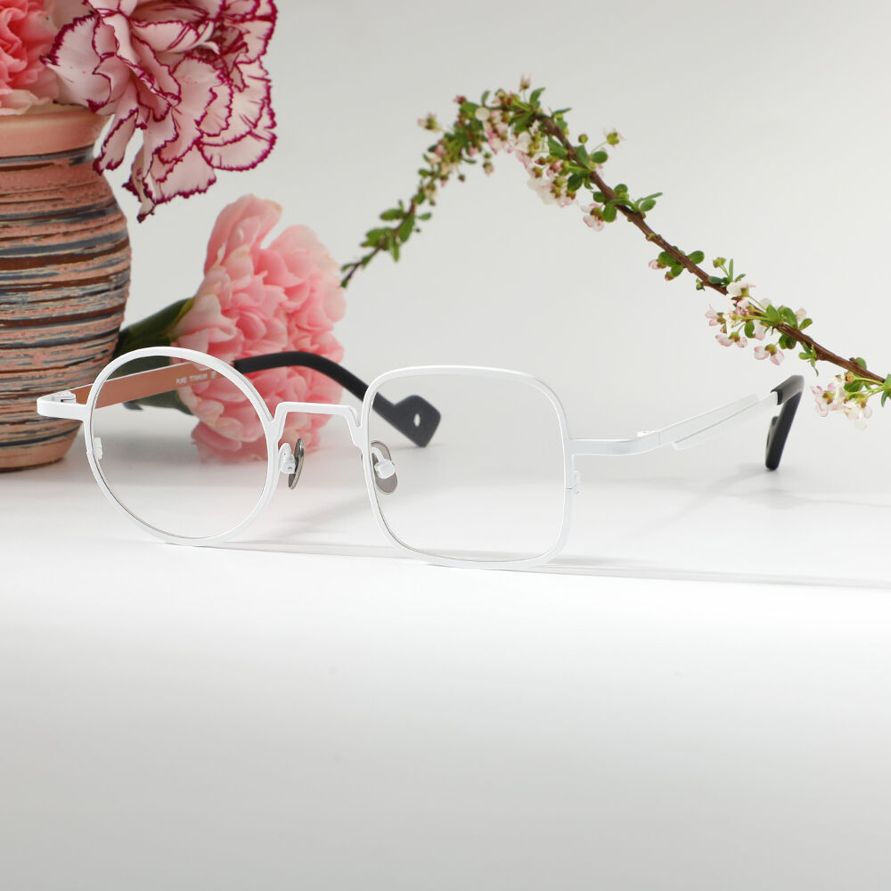 Lunettes de Vue Pinot Carré Ronde Blanc