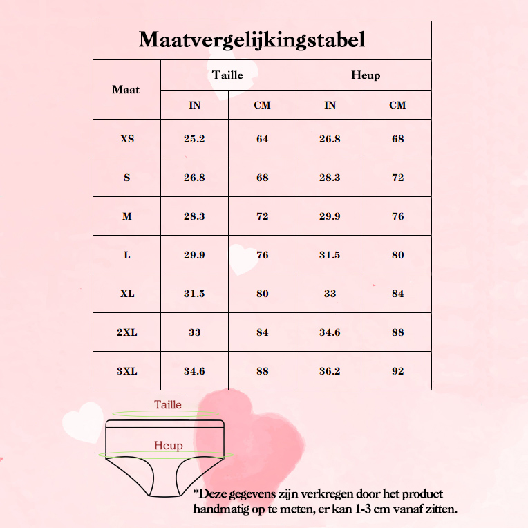 Gepersonaliseerd Vrouwenondergoed met Rood Hartpatroon Prachtig Cadeau voor Haar