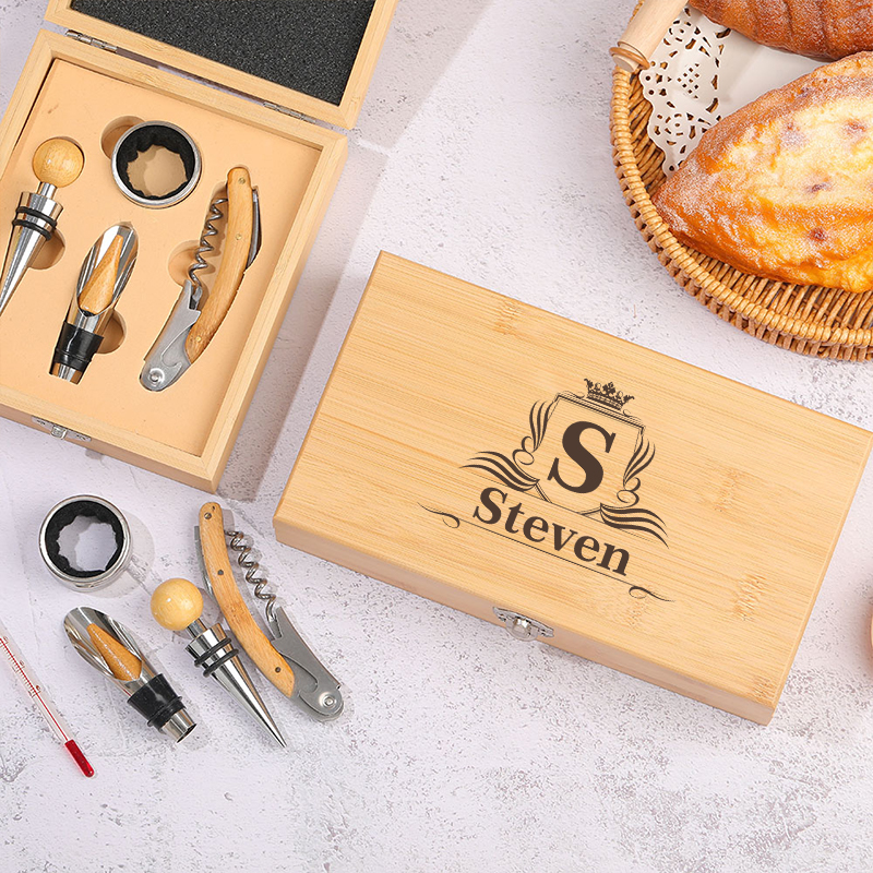 Personalized Bottle Opener Set Custom Initial and Name Retro Imperial Logo Design Gift for Drink Lovers