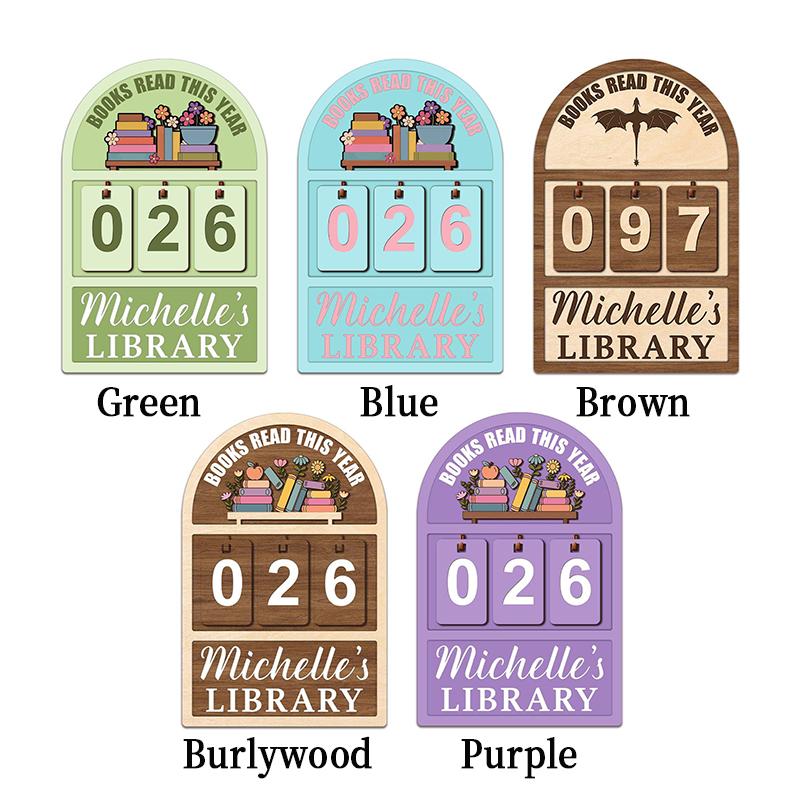 Personalized Name Book Tracker Bookish Decor Perfect Gift for Kids