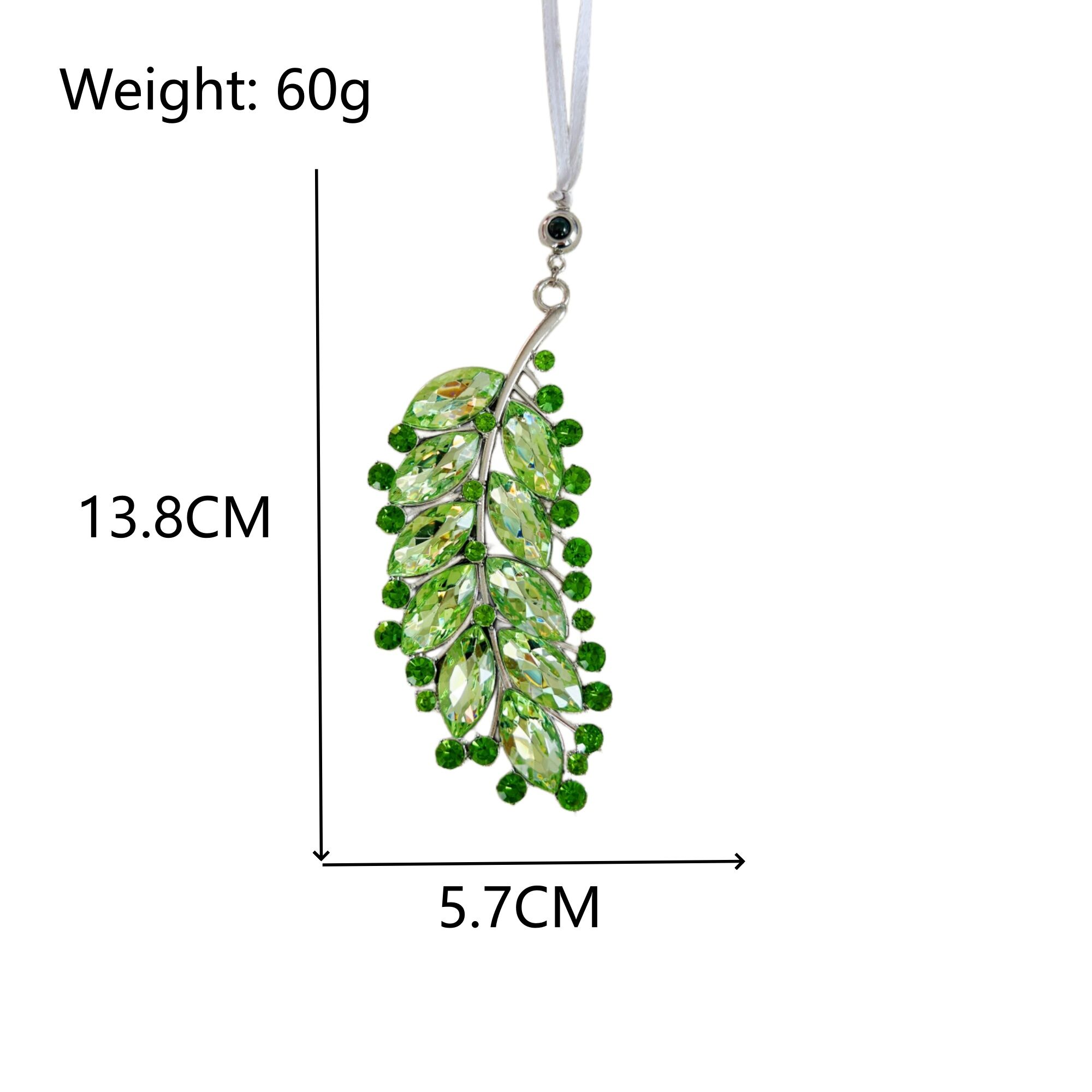 Colgante con imagen de proyección de hojas personalizado con diamantes: un cálido regalo para Navidad.