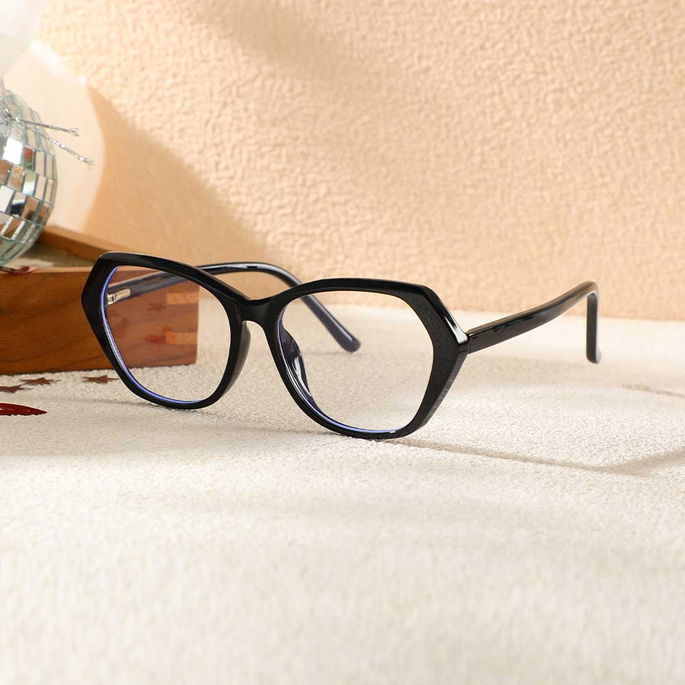 Eddie Cat Eye Schwarze Brille