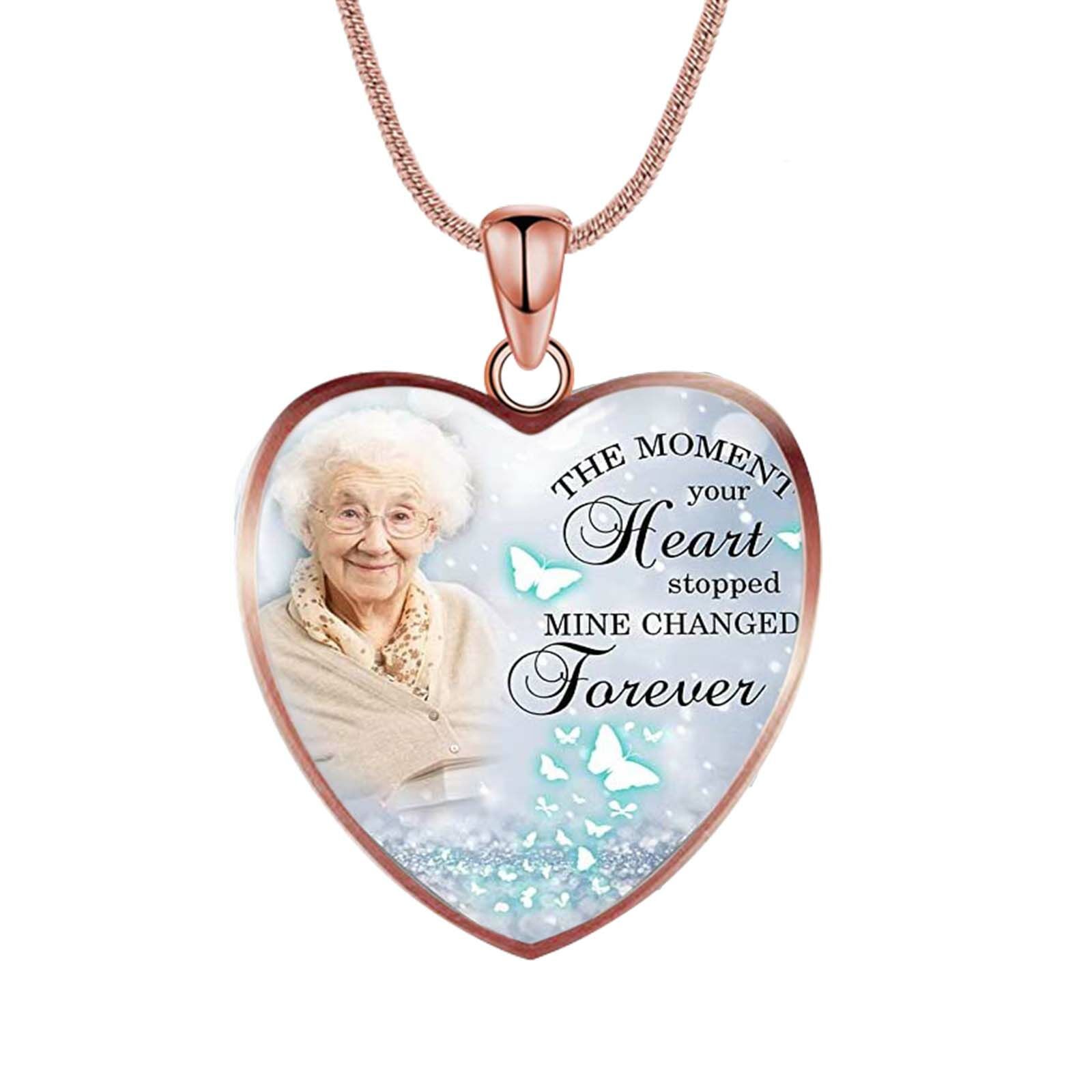 "The Moment Your Heart Stopped" Custom Photo Necklace