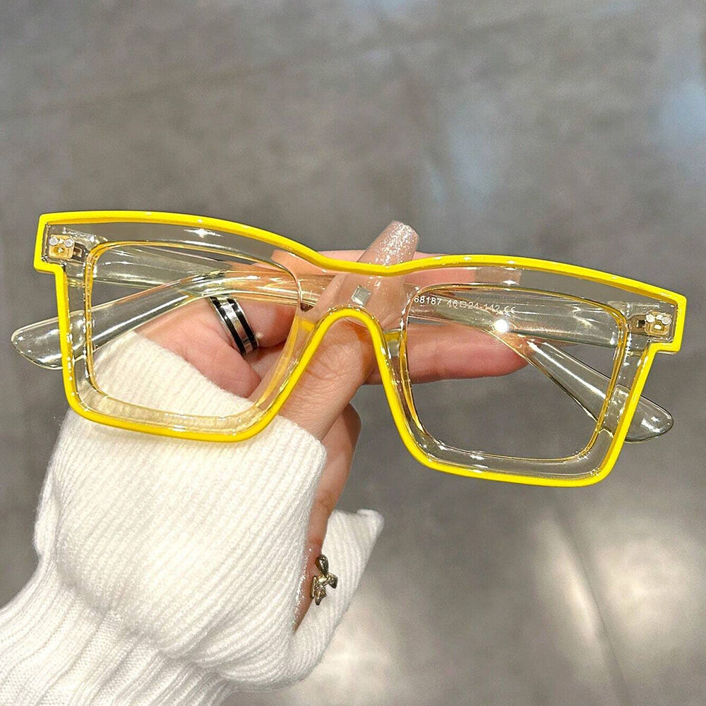 Bronte Quadratische Gelbe Brille