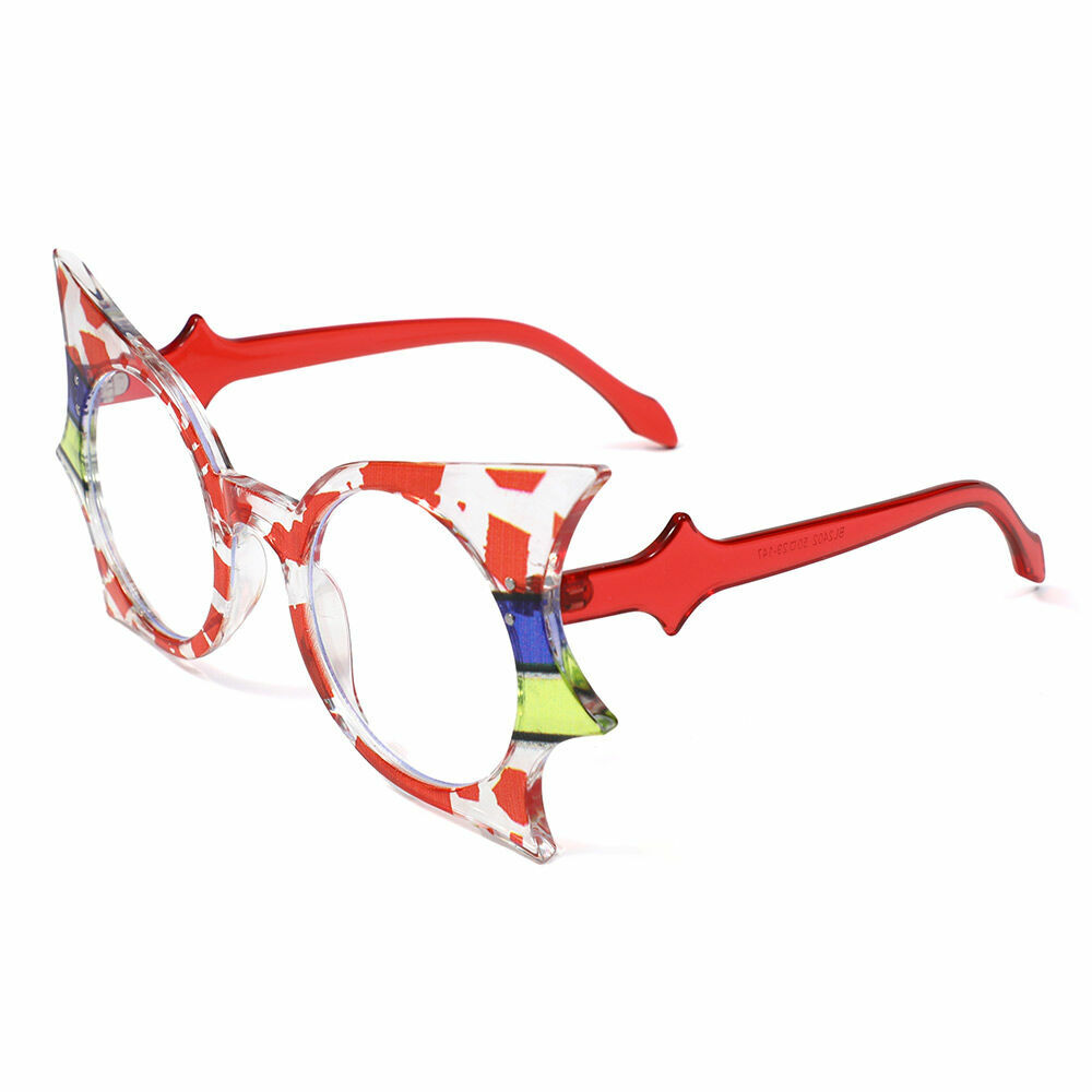 Halloween Tess Geometric Red Glasses