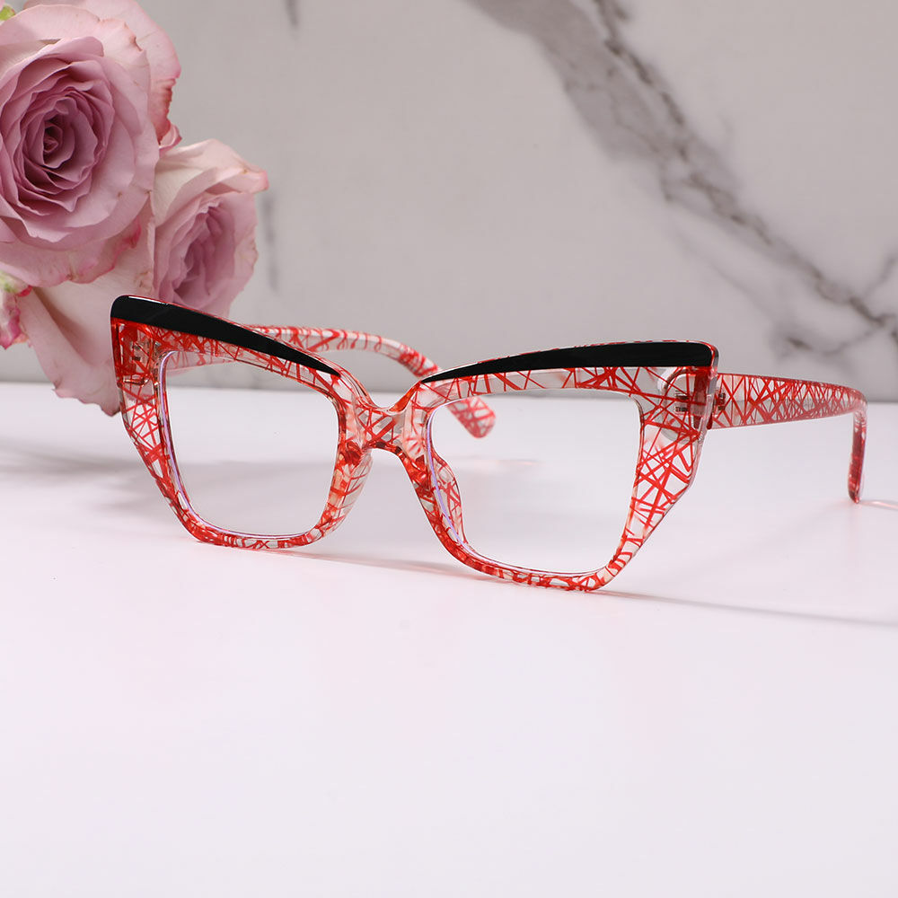 Occhiali da Vista Dunao Cat Eye Rosso