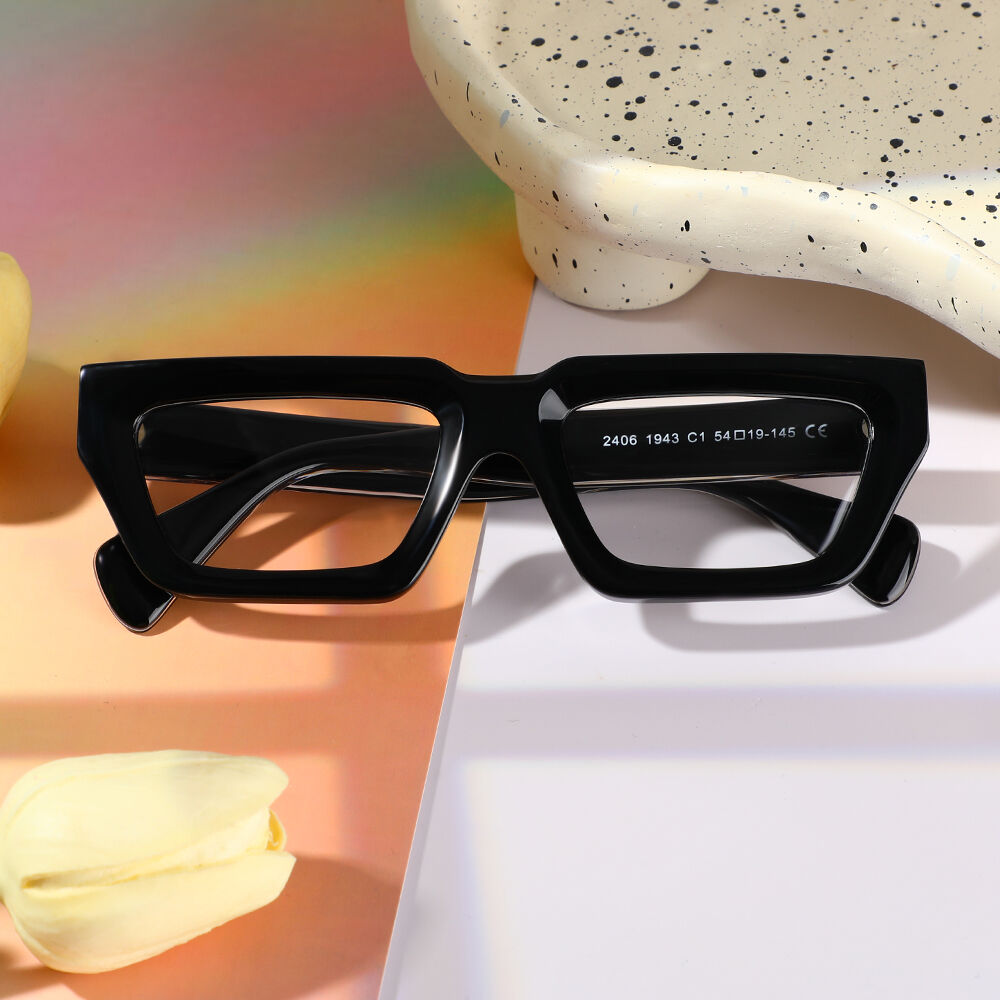 Evea Rectangle Schwarze Brille