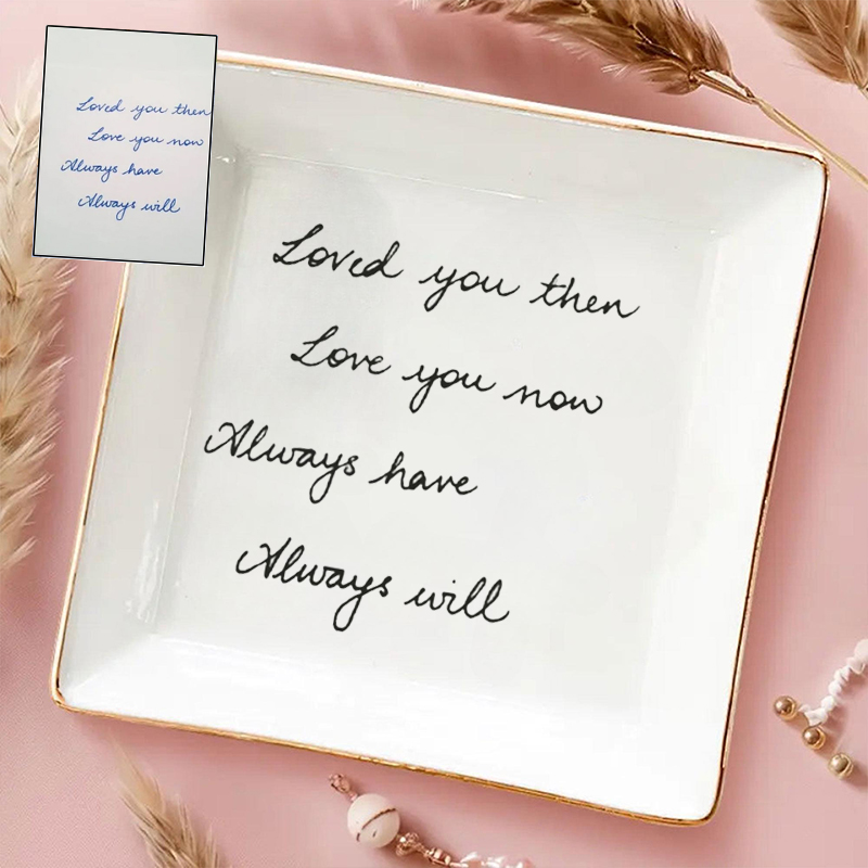 Personalized Picture Jewelry Ring Dish Creative Present for Family