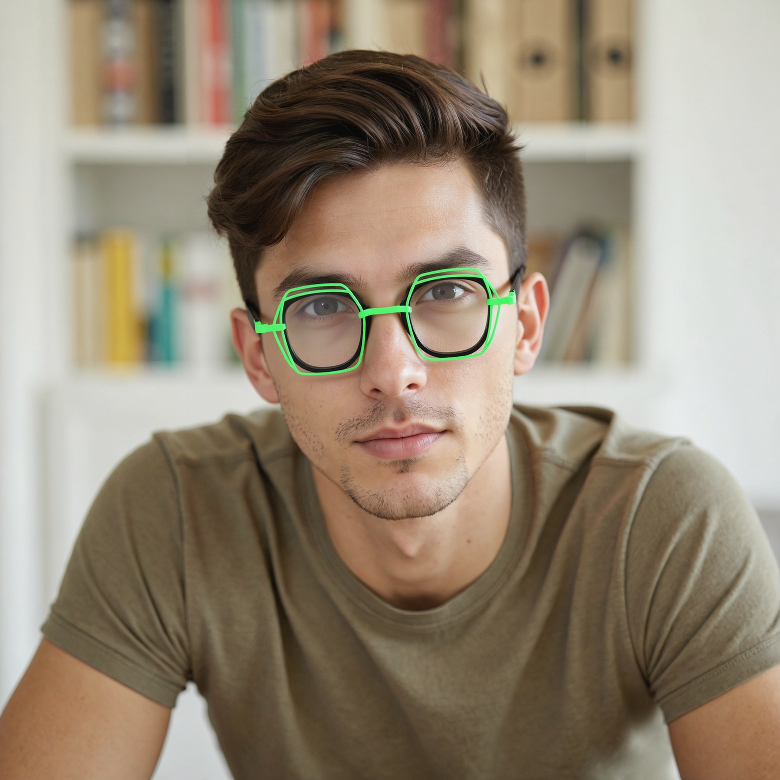 Calvin Geometric Black Glasses