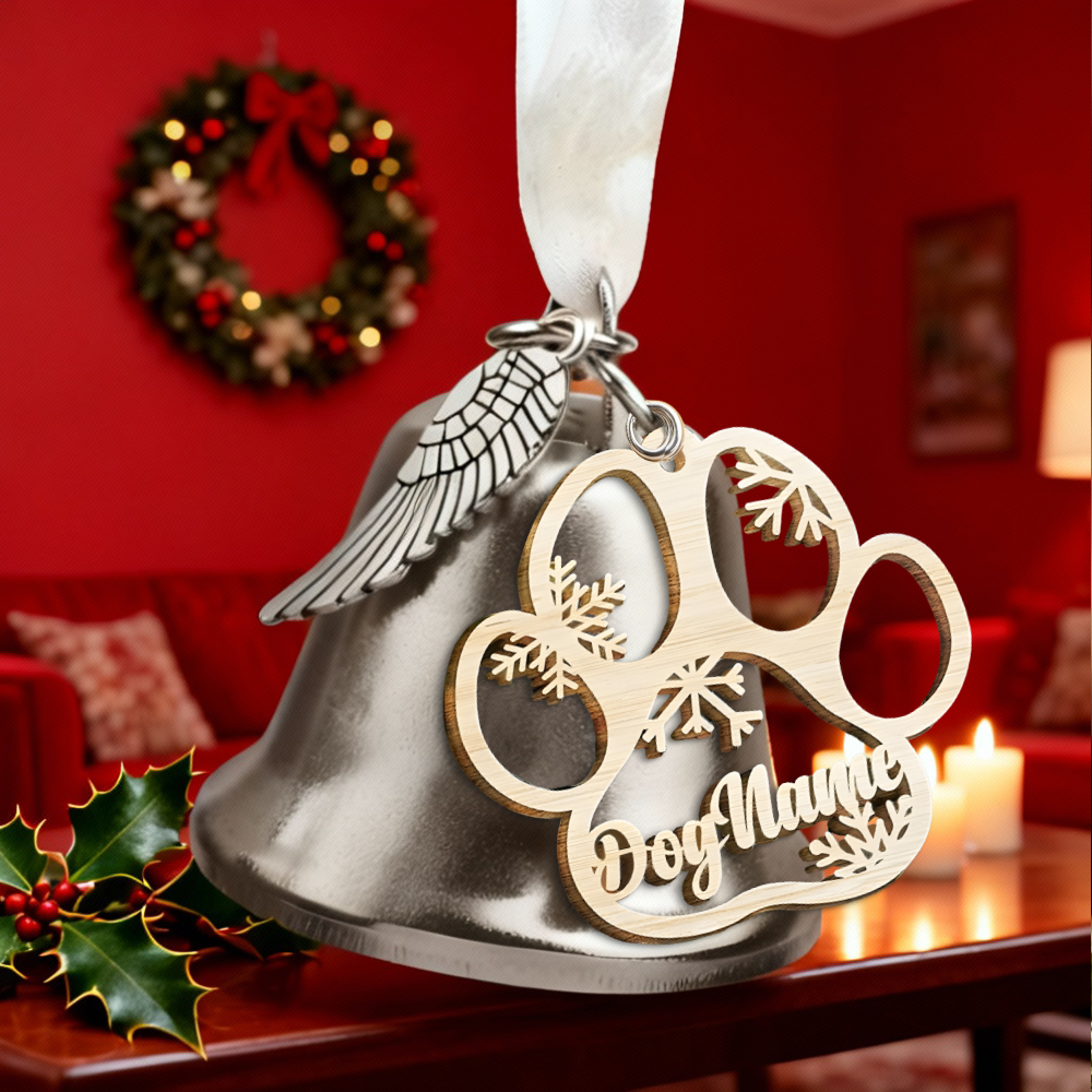 名入れ 肉球 ベル クリスマスツリー 飾り オーナメント
