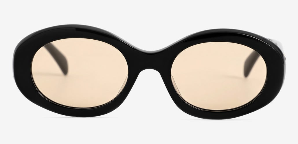 Ward Black Oval Sunglasses