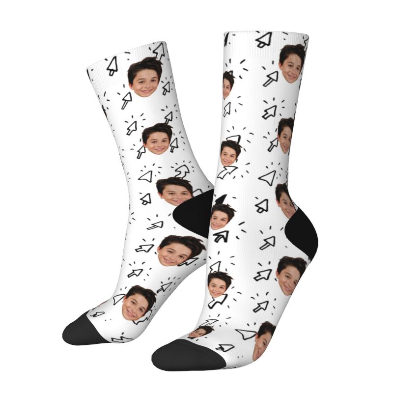 Customized Face Socks Printed with Children’s Photos Sweet Gift for Parents