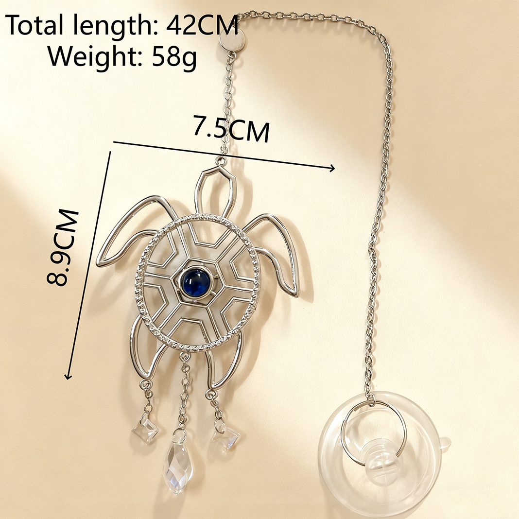 Adorno colgante con imagen de proyección de tortuga personalizada, regalo de Navidad para la familia