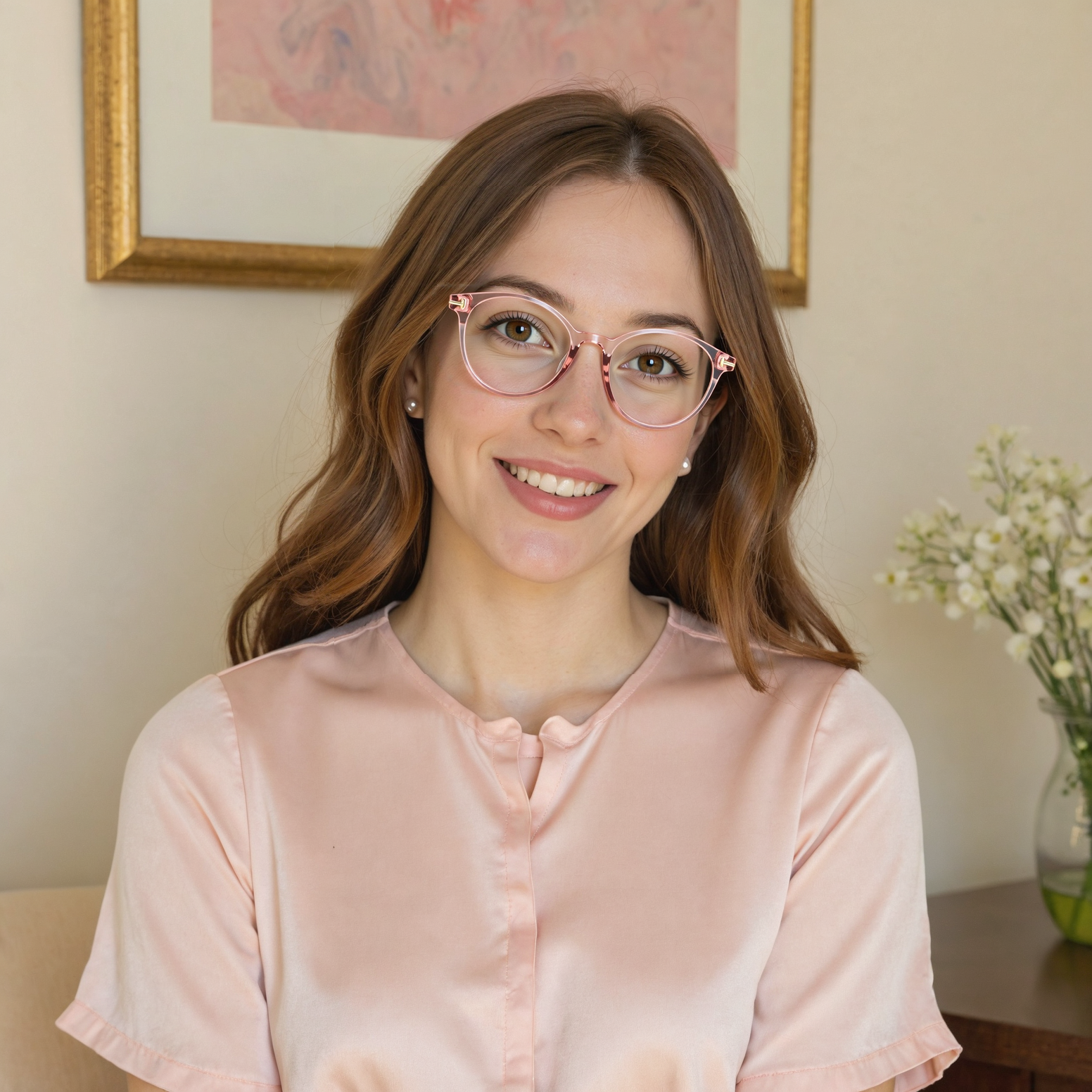 Lunettes de Vue Darren Ronde Rose