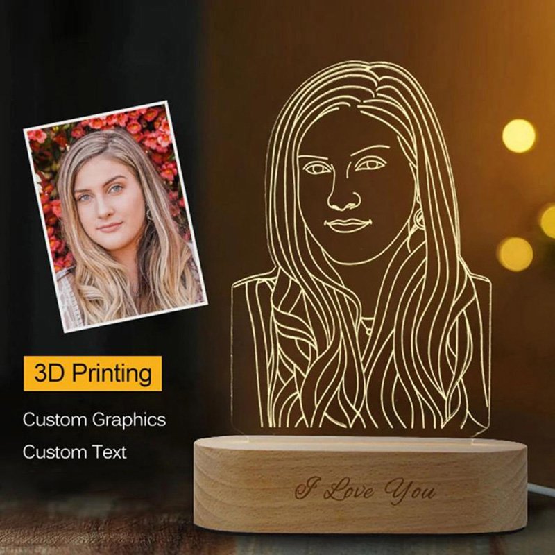 Custom 3D Photo Lamp-Gift For Lover
