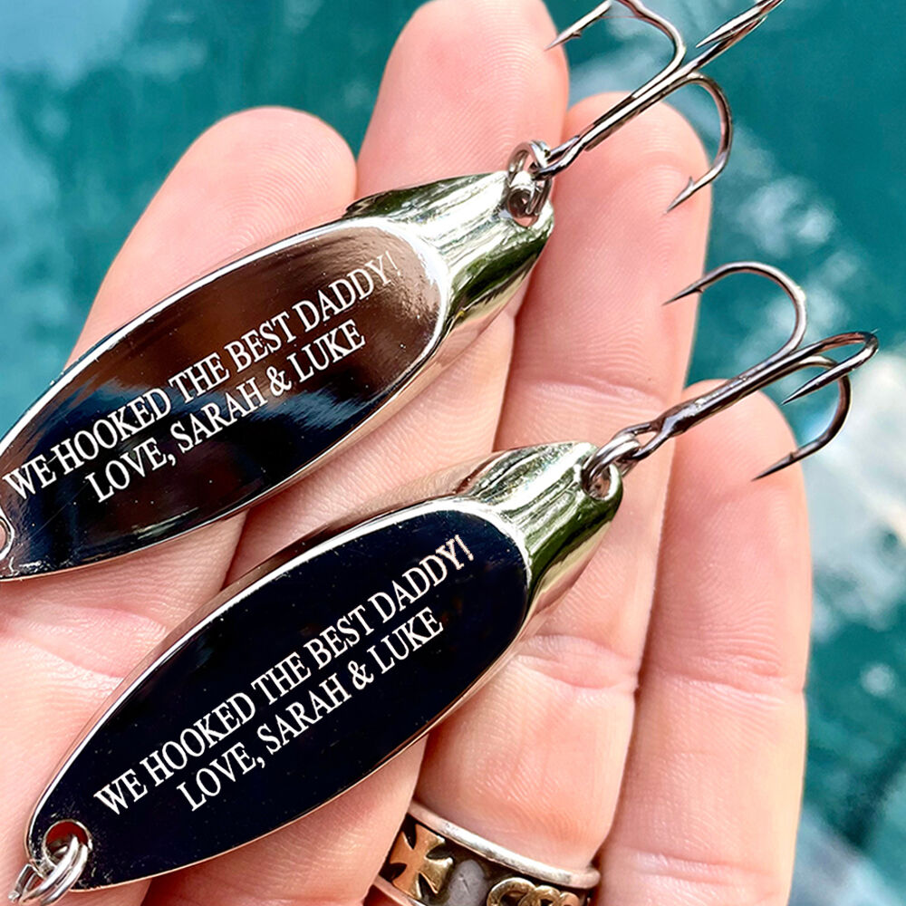 Personalized Fishing Lure Customized Metal Fishing Hooks a Father’s Day Gift for Dad from Children