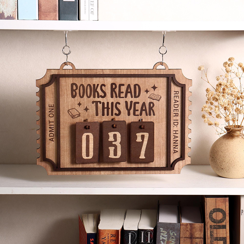 Rastreador de libros con nombre personalizado, decoración de estantería, regalo exquisito para el lector
