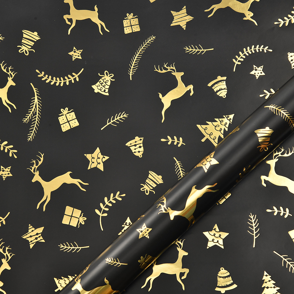 DIY Christmas Black Color Wrapping Paper Gifts for Family