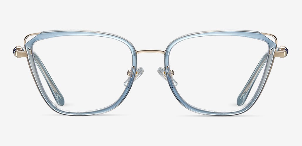 Nelly Blue Cat Eye Glasses
