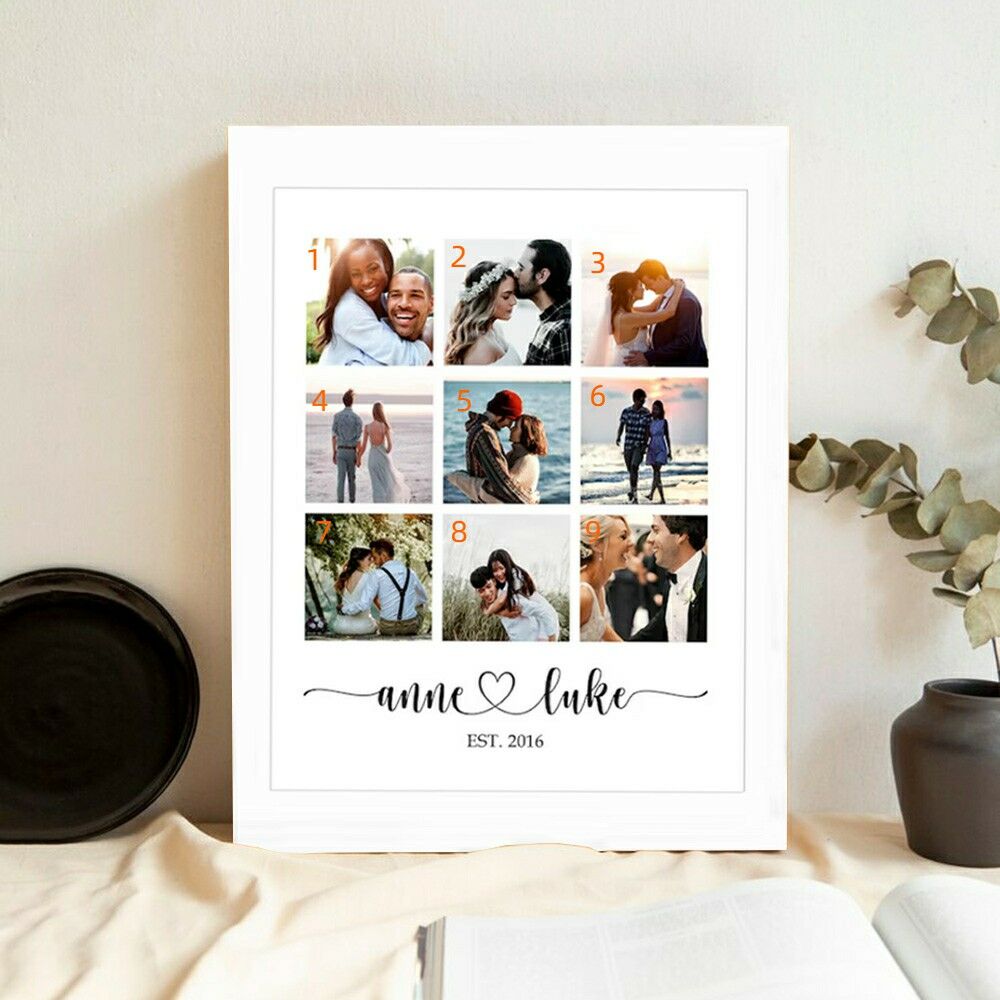 Personalized Picture Canvas Wall Art Wonderful Present for Couples