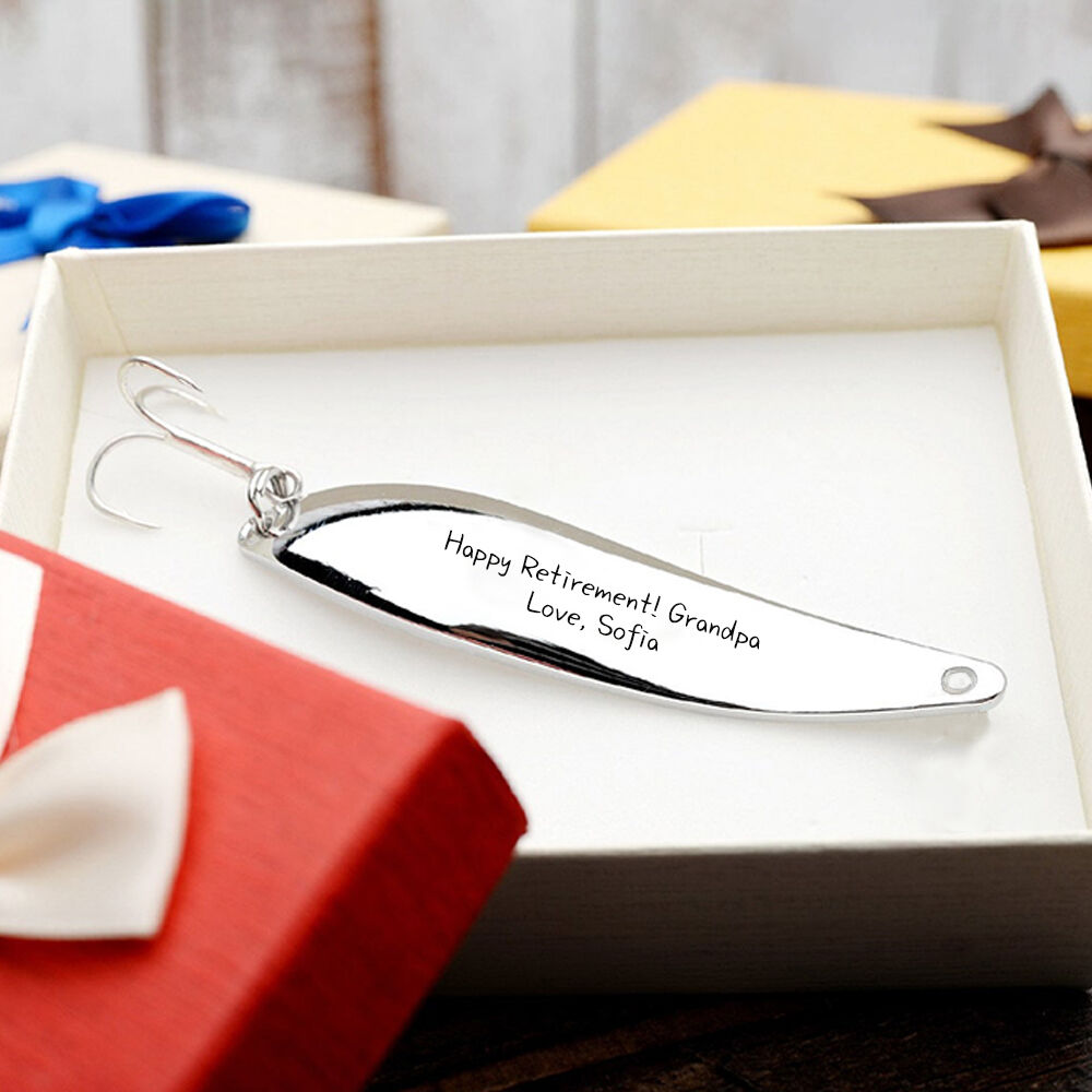 Unique Fishing Gift Metal Lure Pike Bass Lure Celebrating Retirement for Grandpa