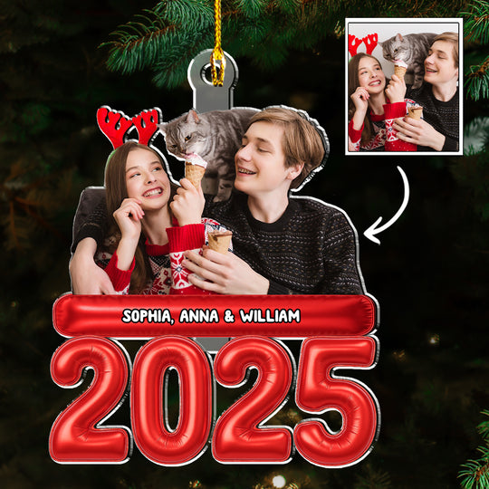 Personalisierte Anhänger mit individuellen Fotos als Weihnachtsgeschenk für Paare