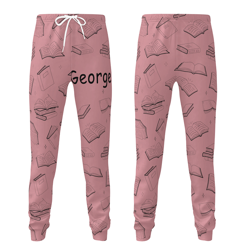 ユニセックス スウェットパンツ 名入り 本柄 オーダーメイド