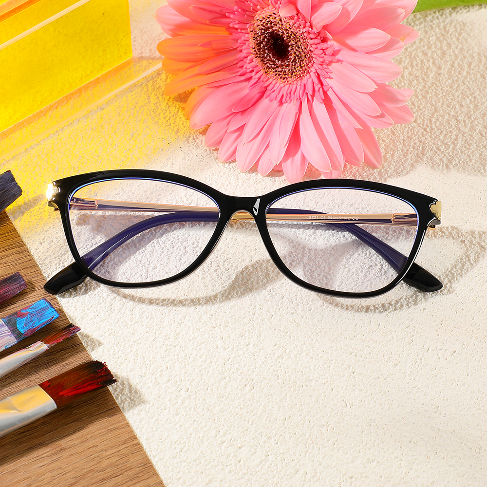 Joshua Rechteckige Schwarze Brille