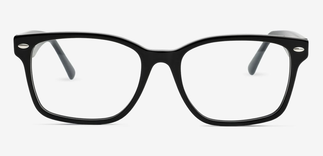 Hughes Black Rectangle Glasses