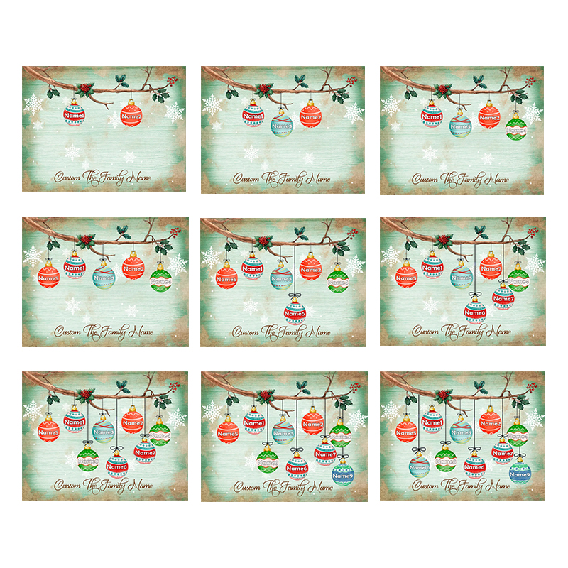 Personalized Name Canvas Wall Art with Snowflake Pattern Beautiful Christmas Gift