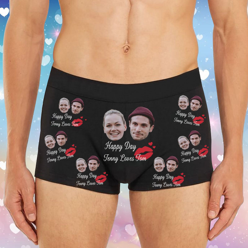 顔写真 似顔絵 名入れ 男性用 下着 パンツ カスタマイズ