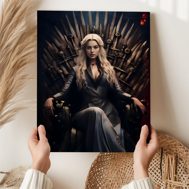 Personalized Queen Portraits with Custom Face Swap Cool Present for Friend