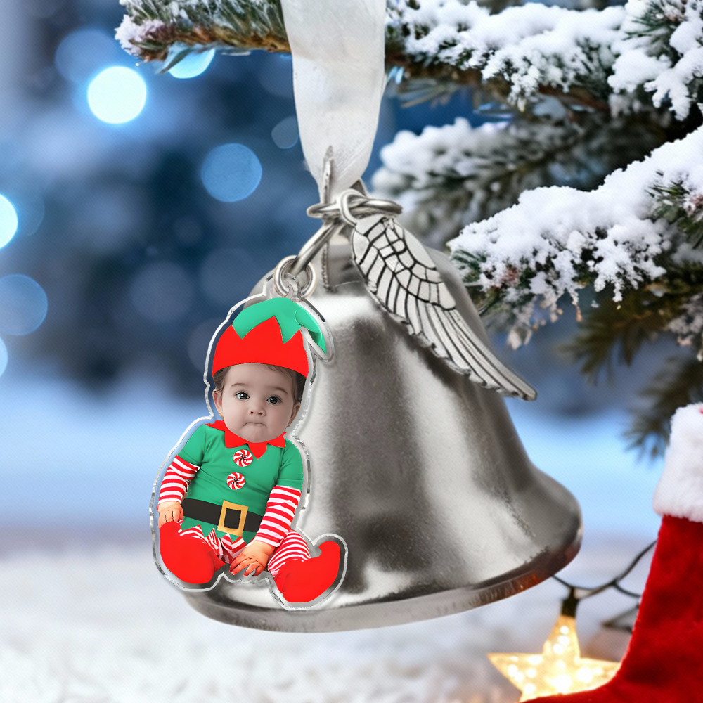 Personalized Picture Bell Ornament Special Gift for Christmas