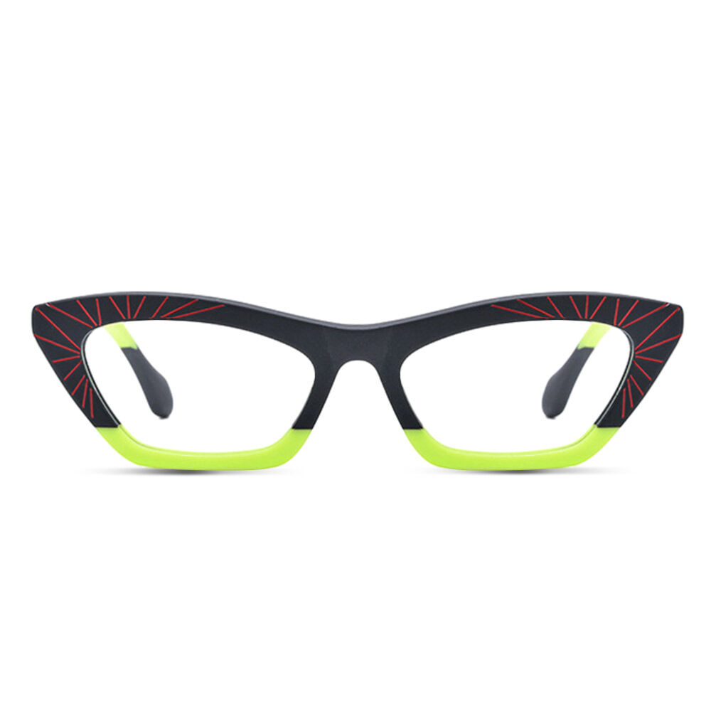 Farrah Cat Eye Green Glasses