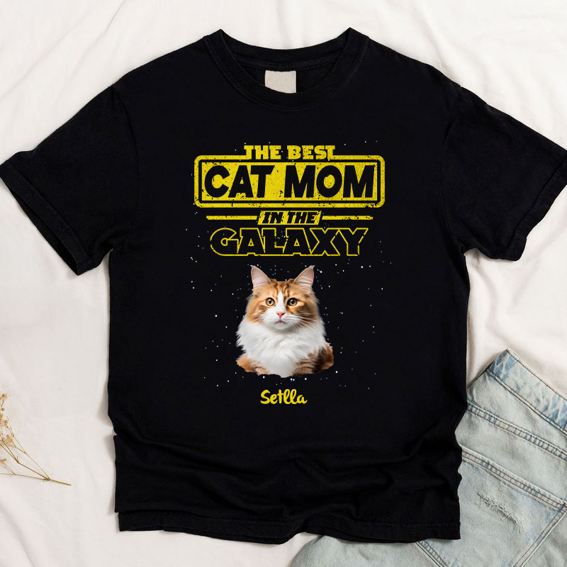 カスタムイズ ペット 猫 ネコ ママ 名入れ 写真入れ Tシャツ