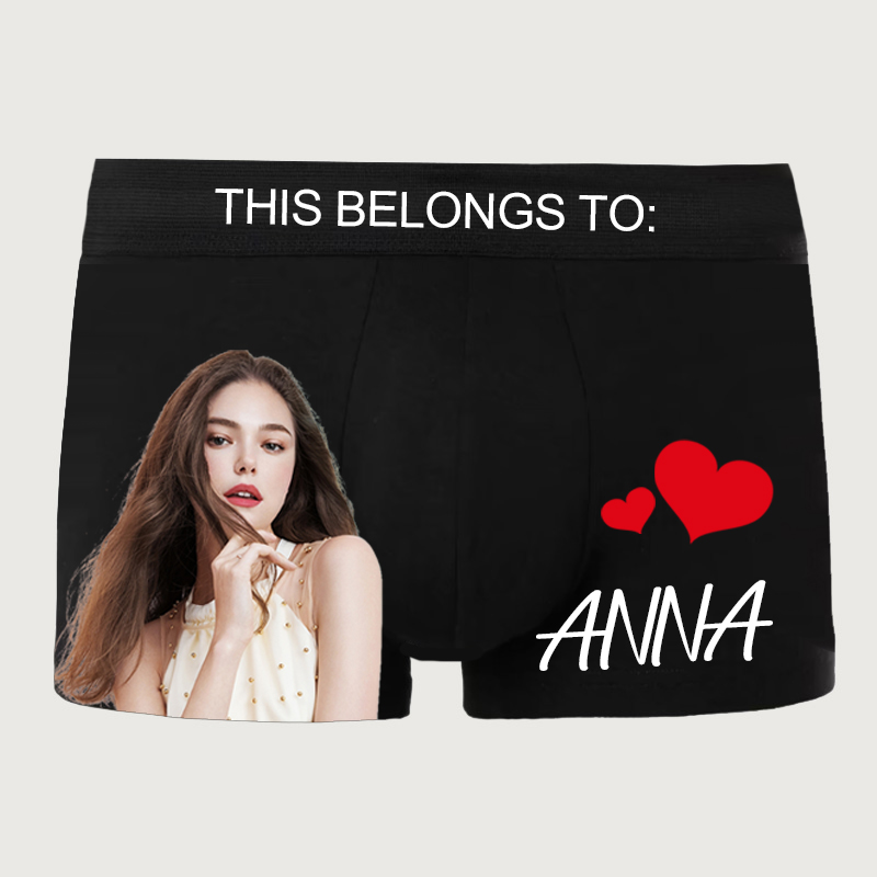 Calzoncillos bóxer para hombre personalizados con nombre y foto. Un regalo genial para él
