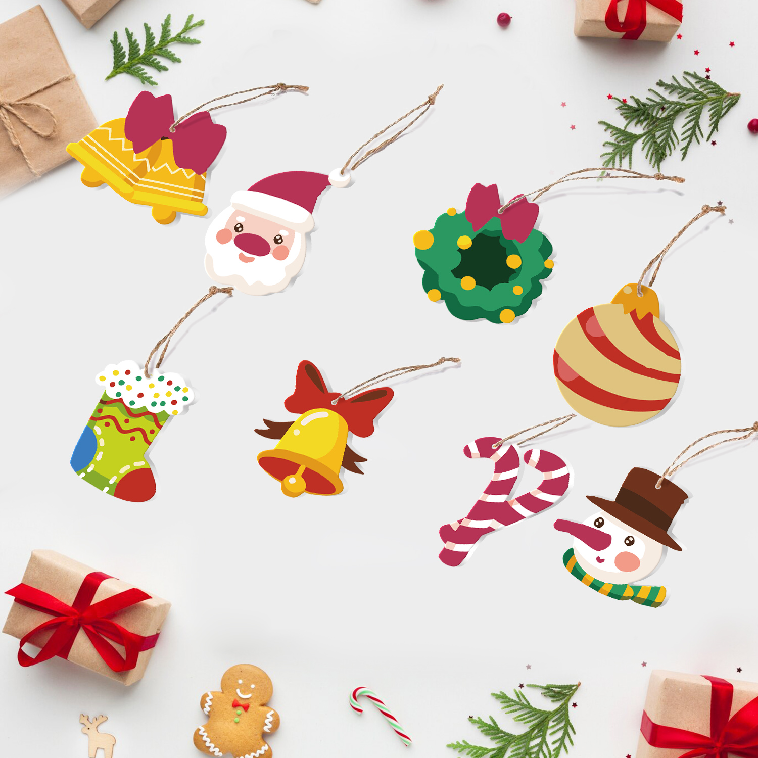 DIY-Weihnachtsbaumschmuck-Set mit Weihnachtsmann Schönes Geschenk für Kinder