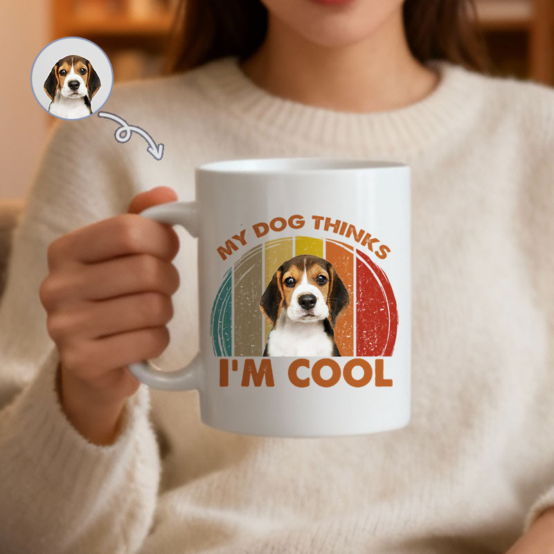 Personalized Picture Mug Funny Gift for Pet Lover "I'm Cool"