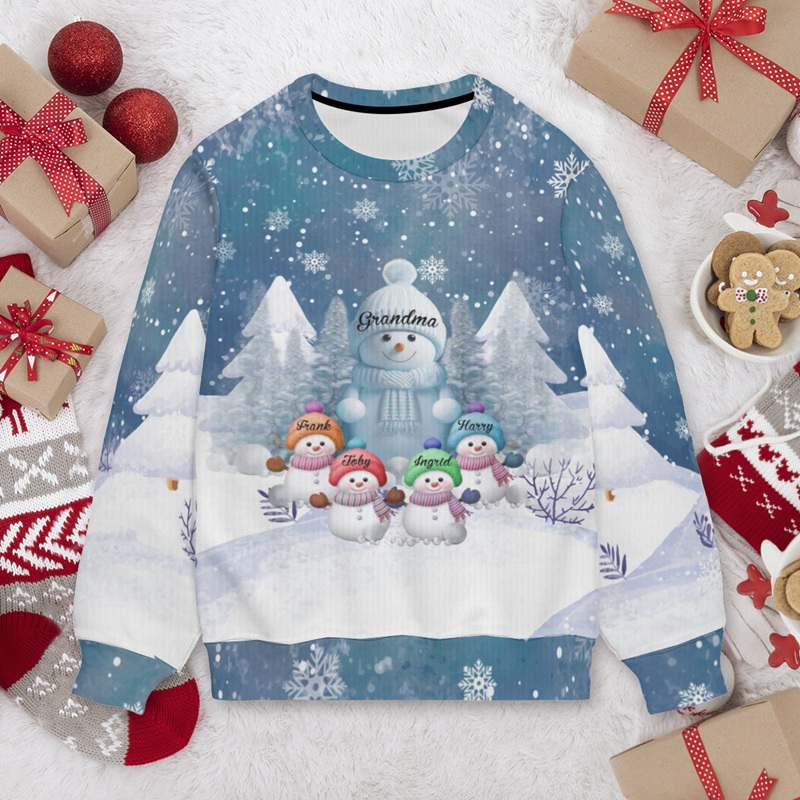 Pull moche personnalisé unisexe avec motif personnalisé pour enfants adorable cadeau de Noël pour sa famille