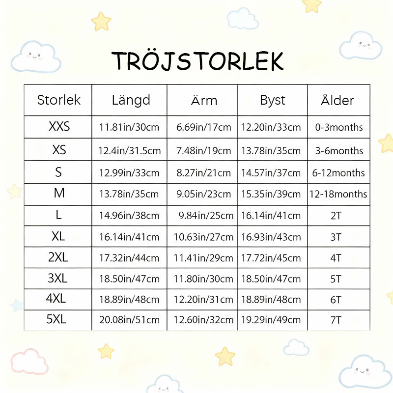 Personlig tröja med broderat namn en vacker present till barn