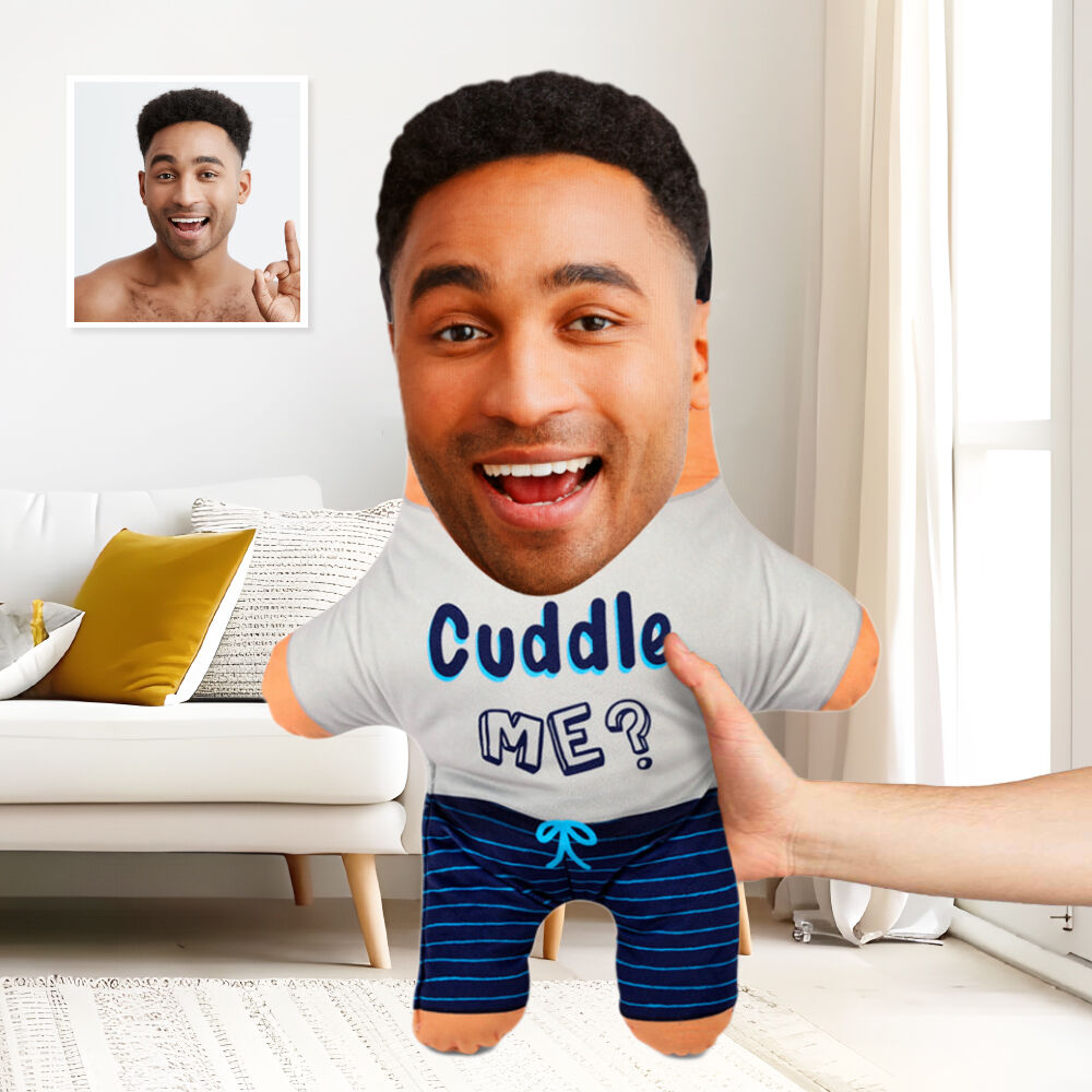 Personlig kudde Foto Cuddle Me Anpassad 3D-ansiktskudde Hjärtvärmande gåva