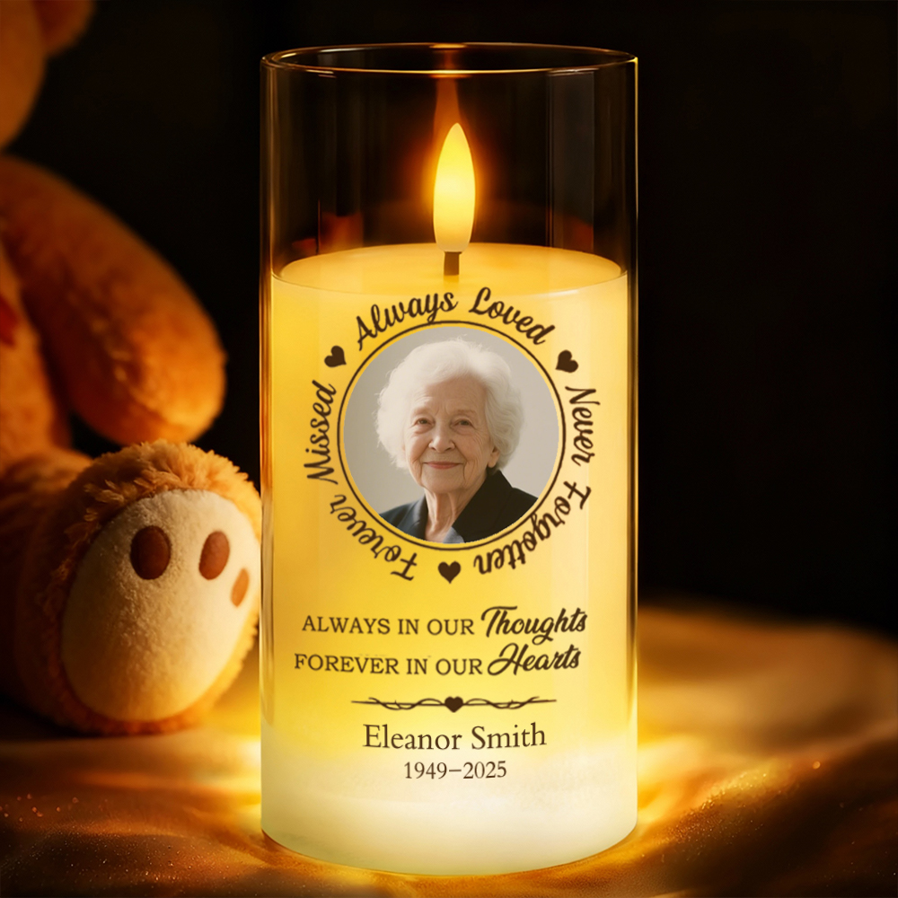 Portavelas LED personalizados, velas sin humo, regalo de condolencia para familiares.