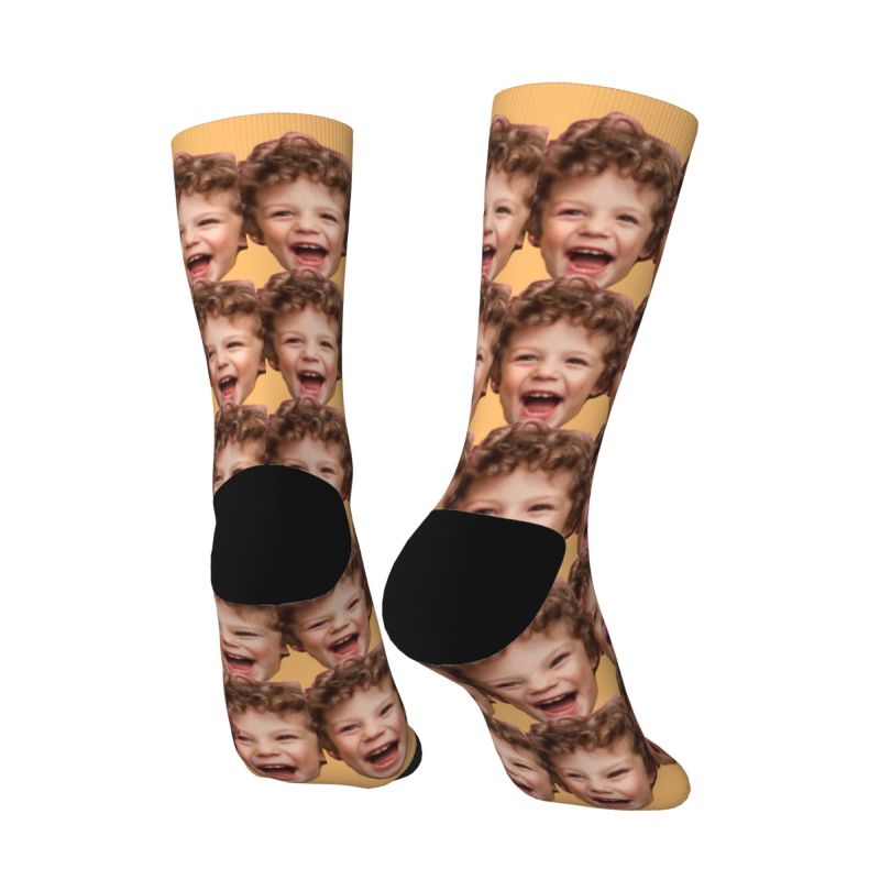 Customized Face Socks with Kids’ Photos Sweet Gift for Mom