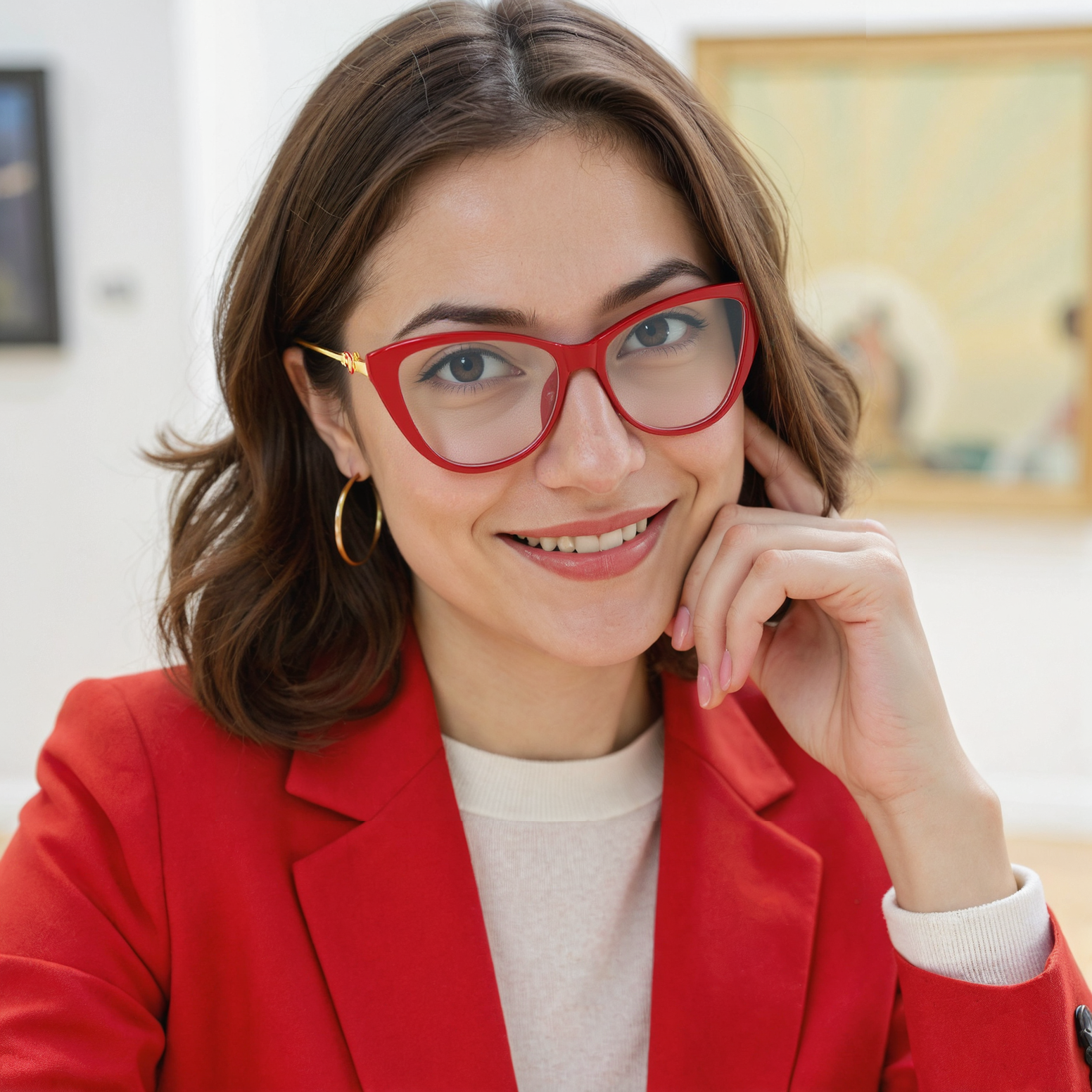 Lindsay Cat Eye Rote Brille